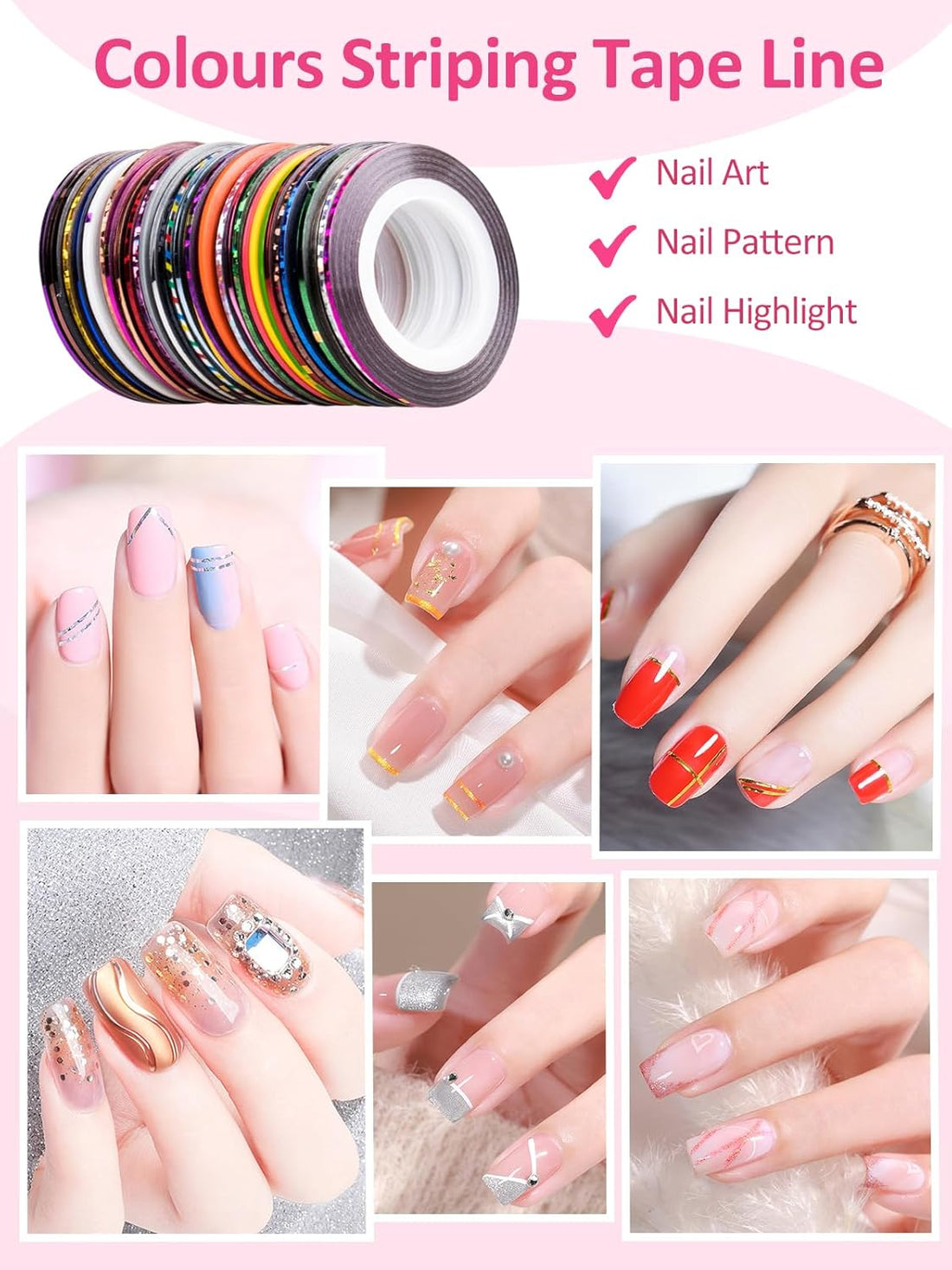 NBHS All-in-One Nail Art Tools Kit – Brushes, Dotting Pens & Rhinestones