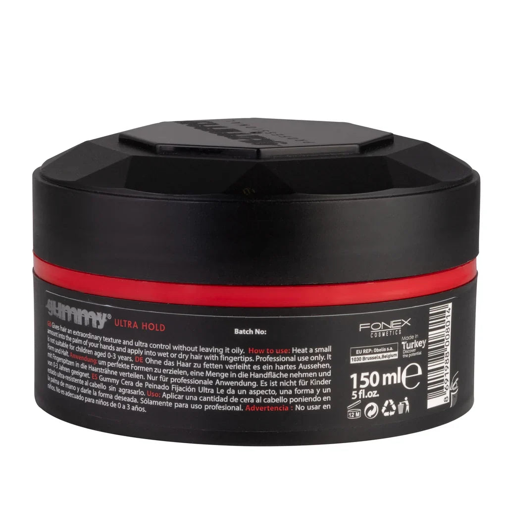 3x Gummy Styling Wax – 150ml Ultra Hold - Red