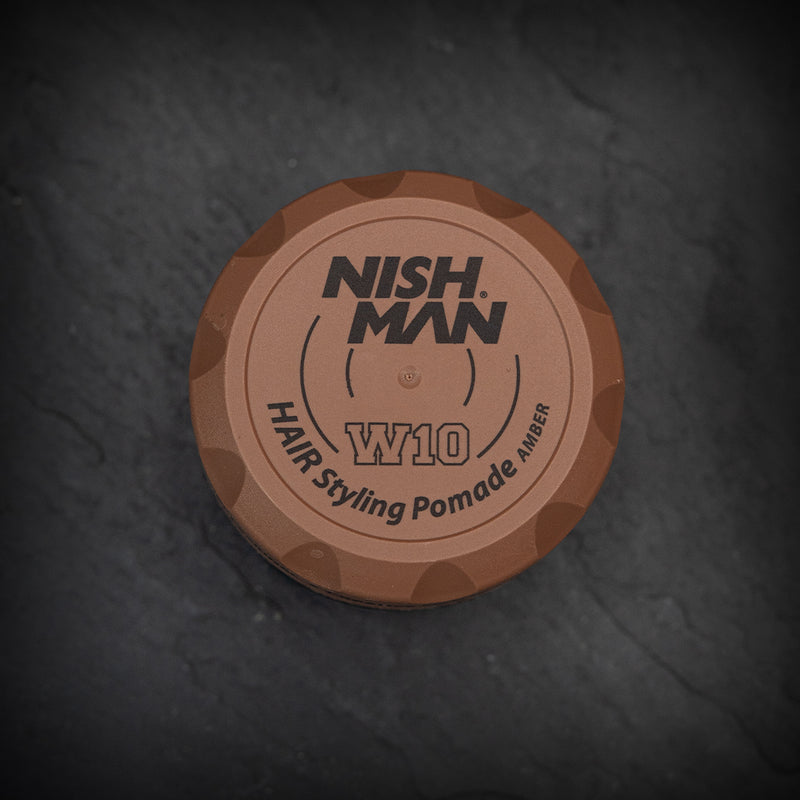 Nishman Hair Styling Pomade W10 Amber 150ml – Strong Hold Shine
