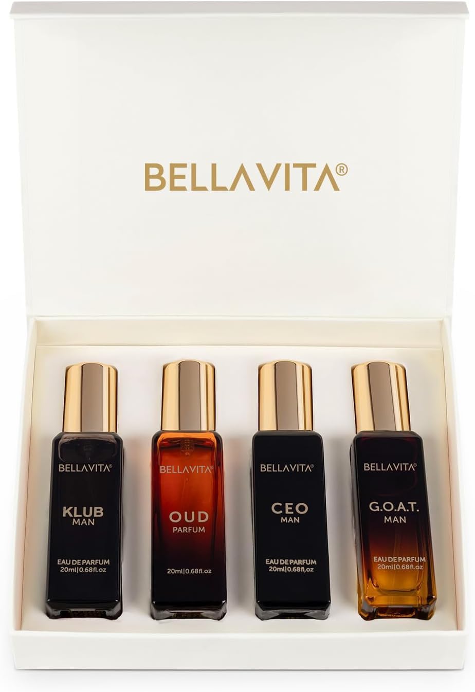 NBHS Men’s Perfume Gift Set – 4x20ml Travel Cologne Scents Men's Gift Set