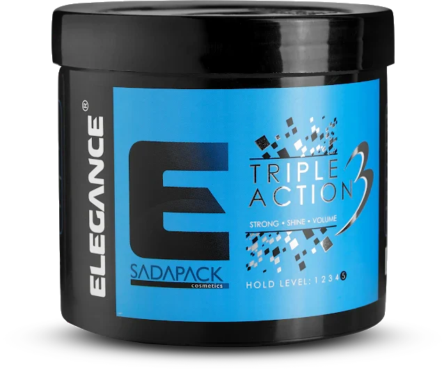 3x Elegance Triple Action Hair Gel – 1000ml Blue