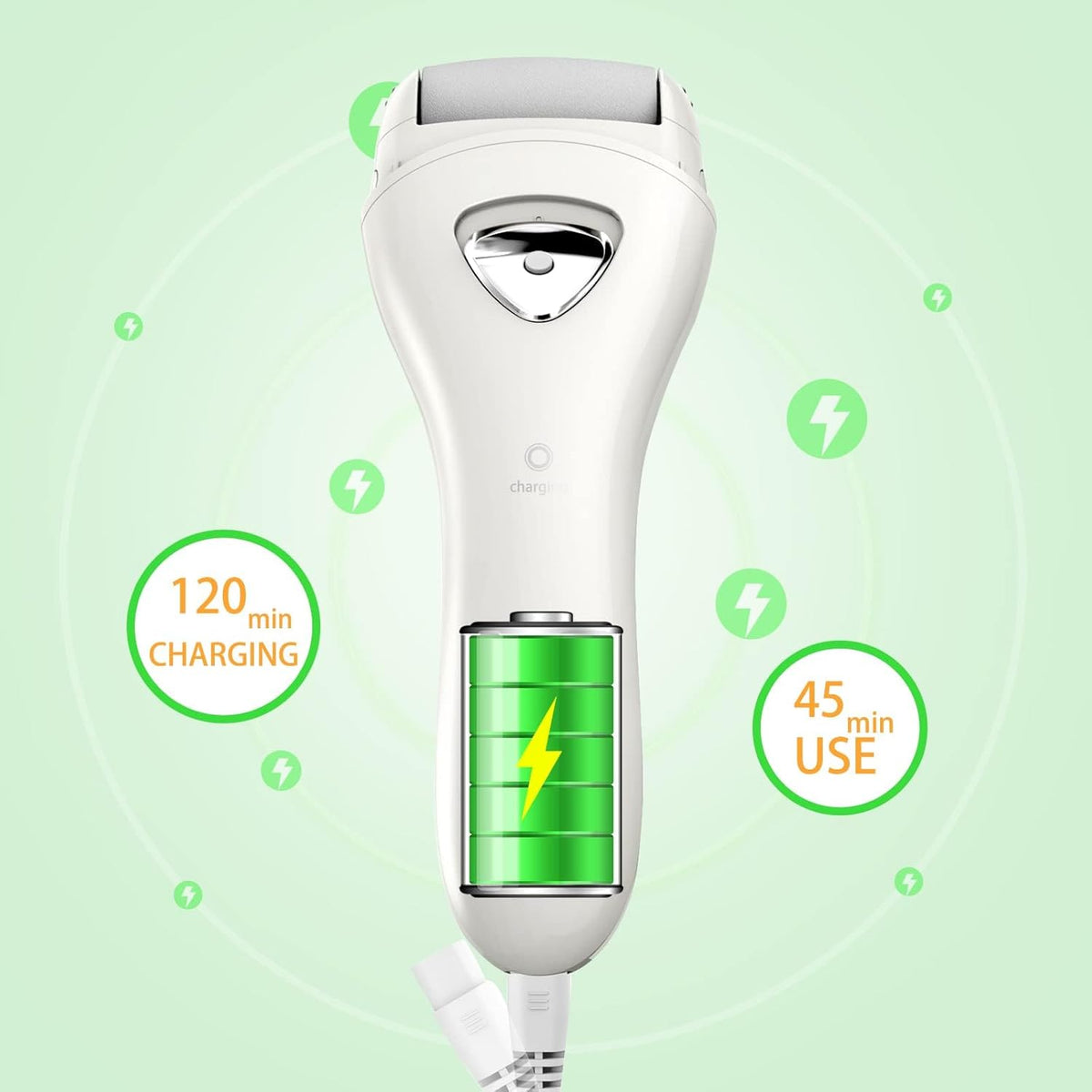 NBHS Rechargeable Electric Foot Callus Remover – Waterproof Pedicure Tool
