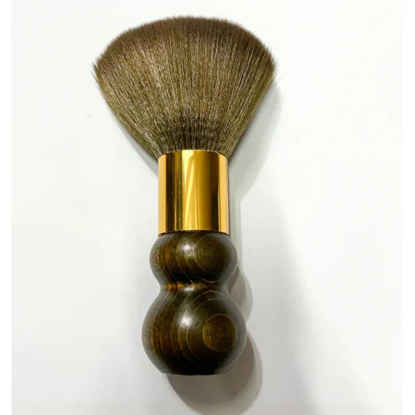 Neck Brush with Round Wood Handle & Gold Accents – Model 510