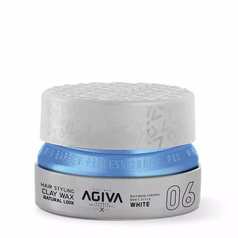 3x Agiva Styling Clay Wax 06 Natural Look 155ml - White