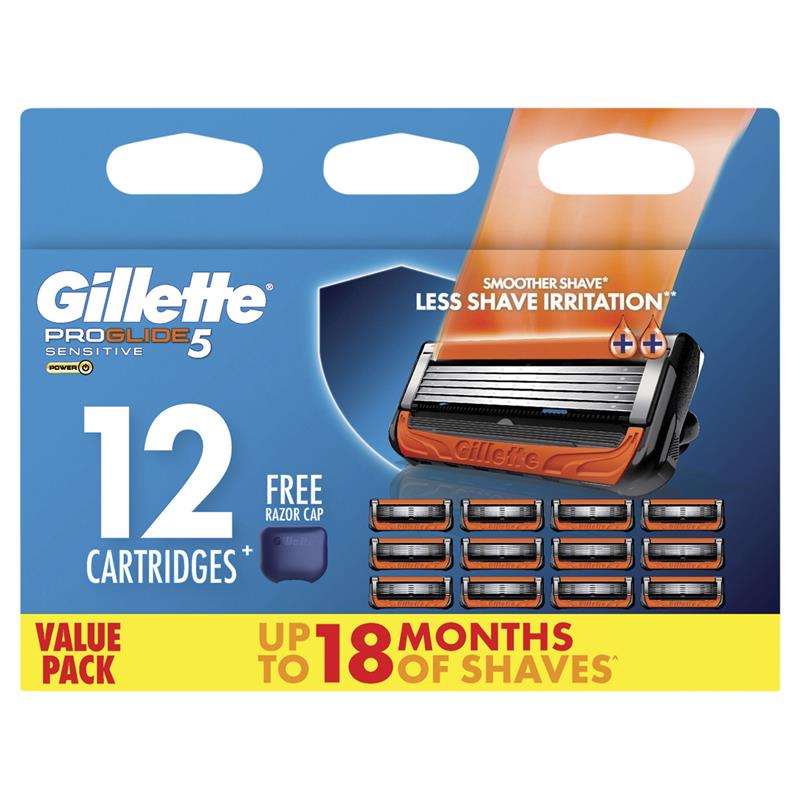 Gillette Fusion5 ProGlide Power Razor Blade Refills 12 Pack