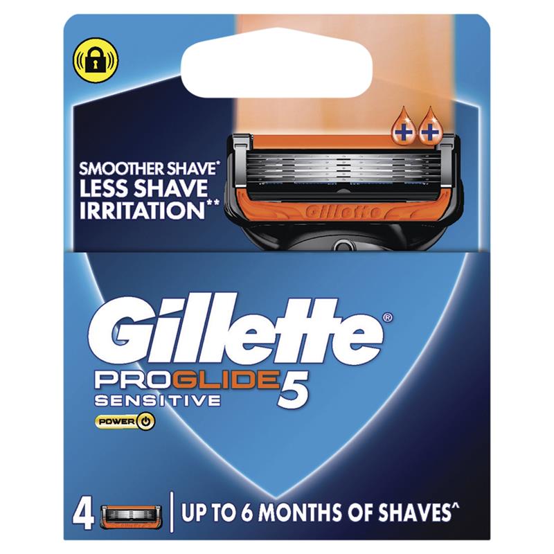 Gillette Fusion5 ProGlide Power Razor Blade Refills 4 Pack