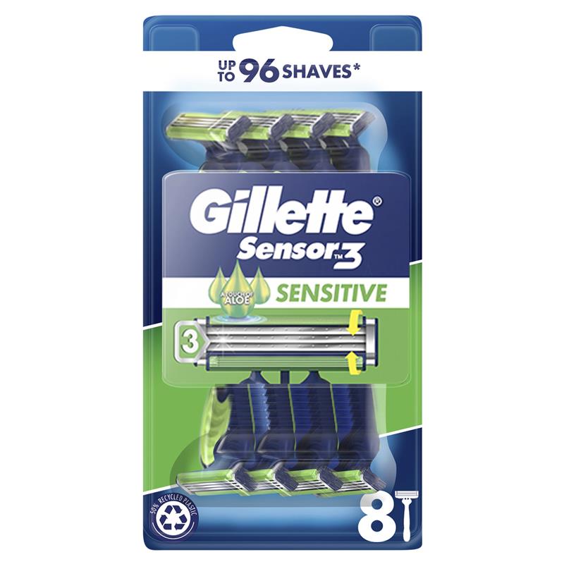 Gillette Sensor3 Sensitive Disposable Razors 8 Pack