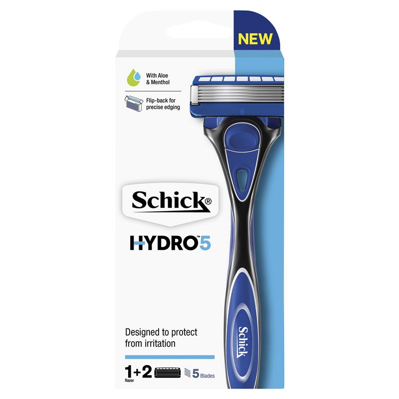 Schick Hydro 5 Razor Handle with 2 Blade Refills