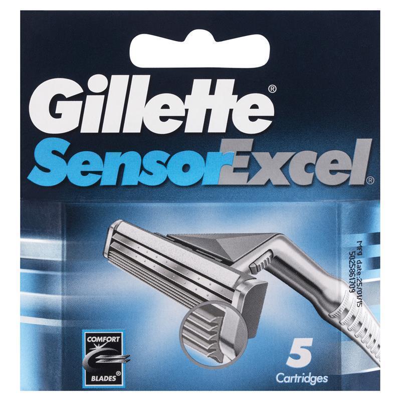 Gillette Sensor Excel Razor Blade Refills 5 Pack