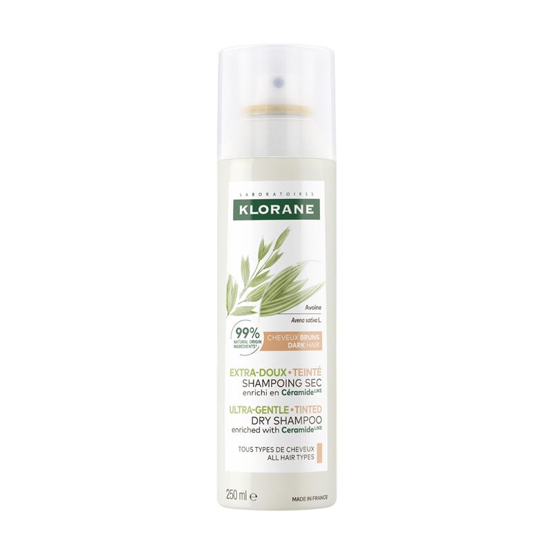 Klorane Oat & Ceramide Dry Shampoo Dark Hair 250ml