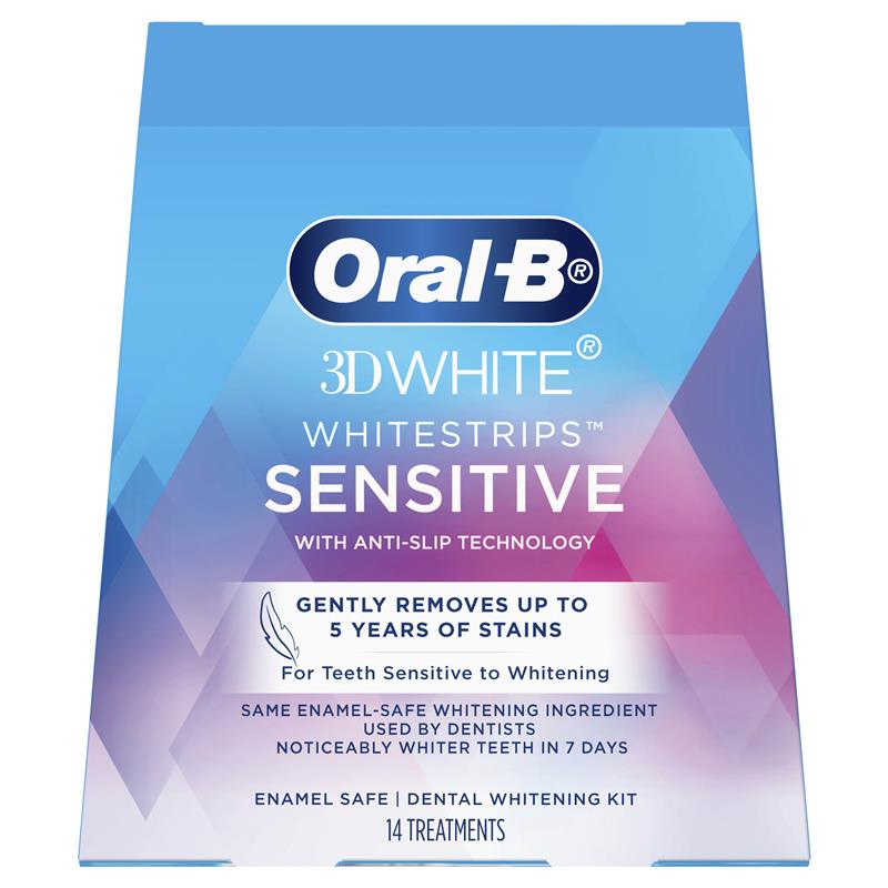 Oral-B 3D White Whitening Strips Sensitive 14 Pack