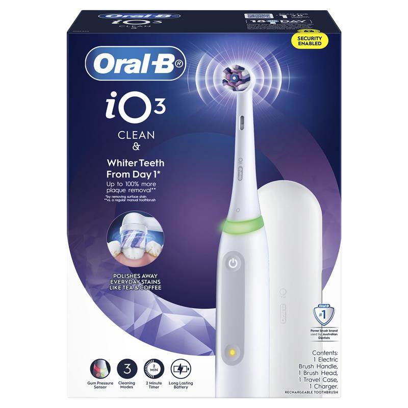 Oral-B iO 3 Series Electric Toothbrush Clean and Whiten White