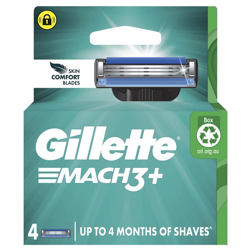 Gillette Mach3 Razor Blade Refills 4 Pack