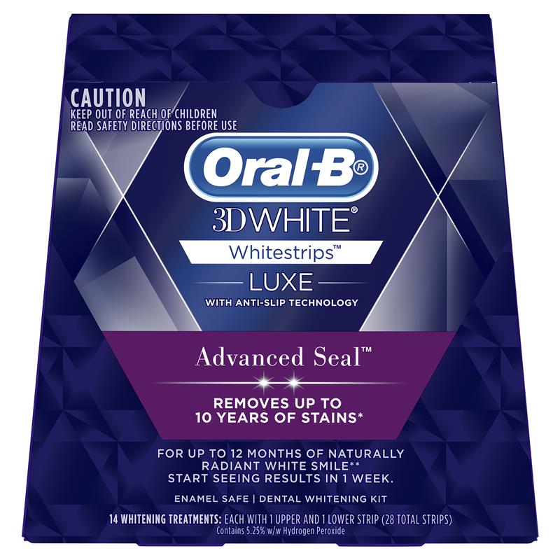 Oral-B 3D White Luxe Advanced Seal Whitening Strips 14 Treatments