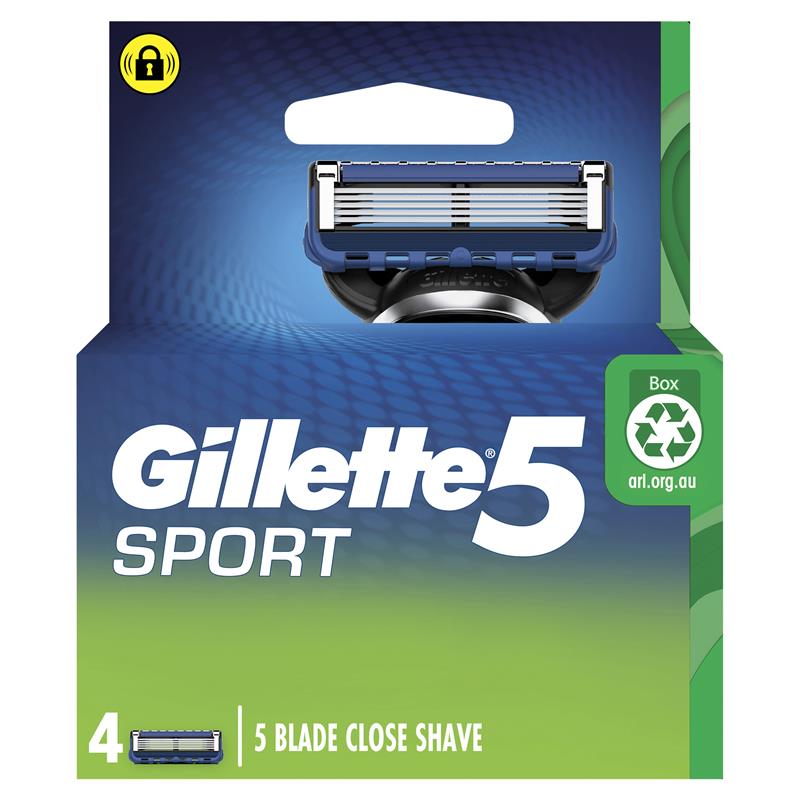 Gillette5 Sport Razor Blade Refills 4 Pack