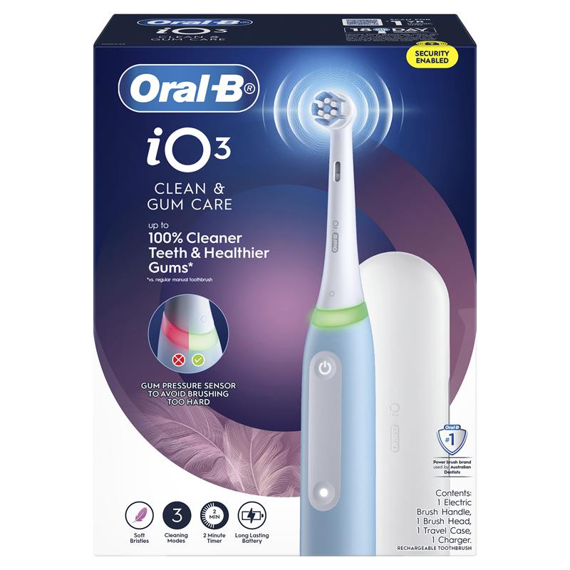 Oral-B iO 3 Series Electric Toothbrush Clean and Gum Protect Ice Blue