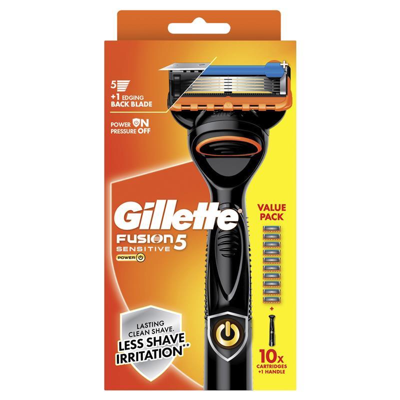 Gillette Fusion5 Power Razor with 10 Blade Refills