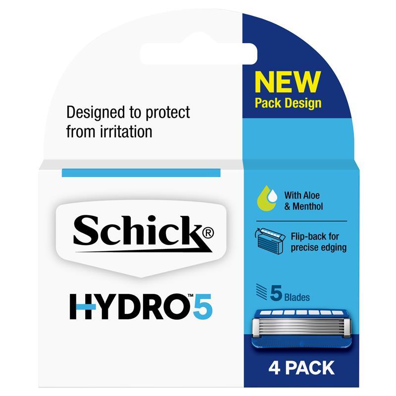 Schick Hydro 5 Razor Blade Refills 4 Pack