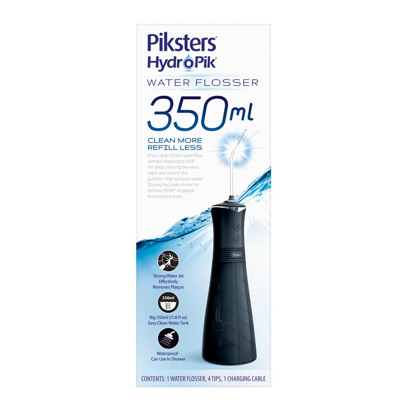 Piksters HydroPik Water Flosser 350ml Black