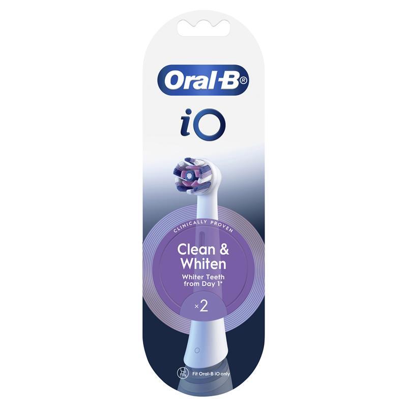 Oral-B iO Clean and Whiten Replacement Brush Heads 2 Pack