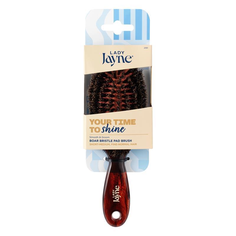 Lady Jayne 100% Boar Bristle Pad Brush Purse Size