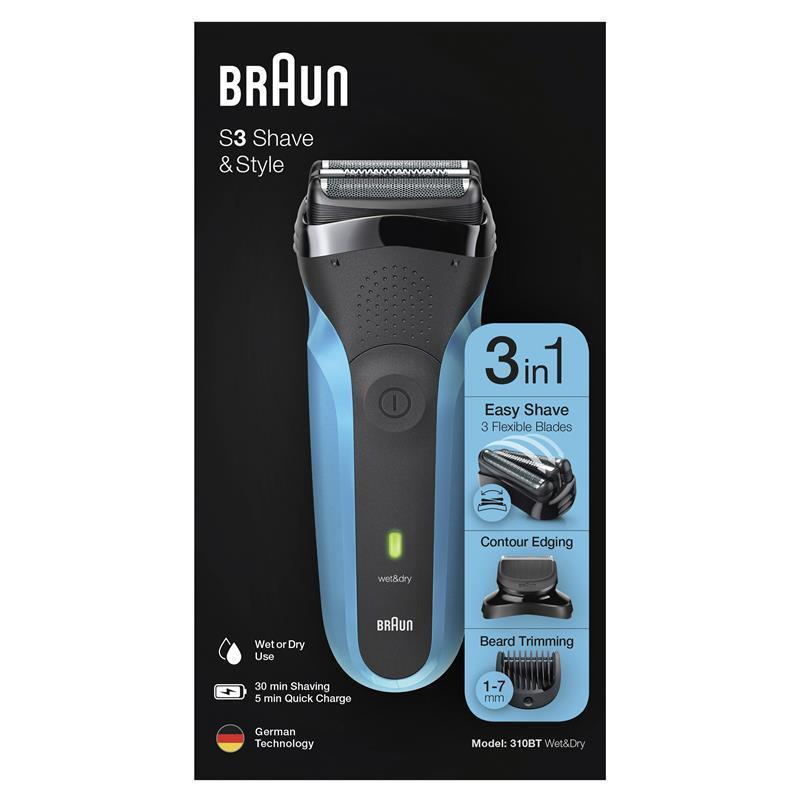 Braun Series 3 Electric Shaver and Precision Beard Trimmer 310BT