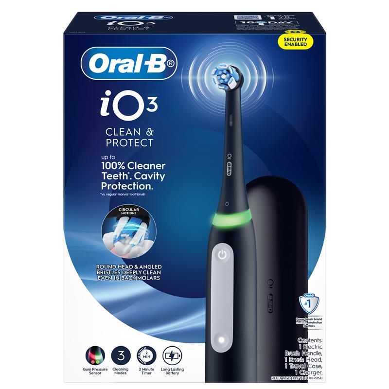 Oral-B iO 3 Series Electric Toothbrush Clean and Protect Black