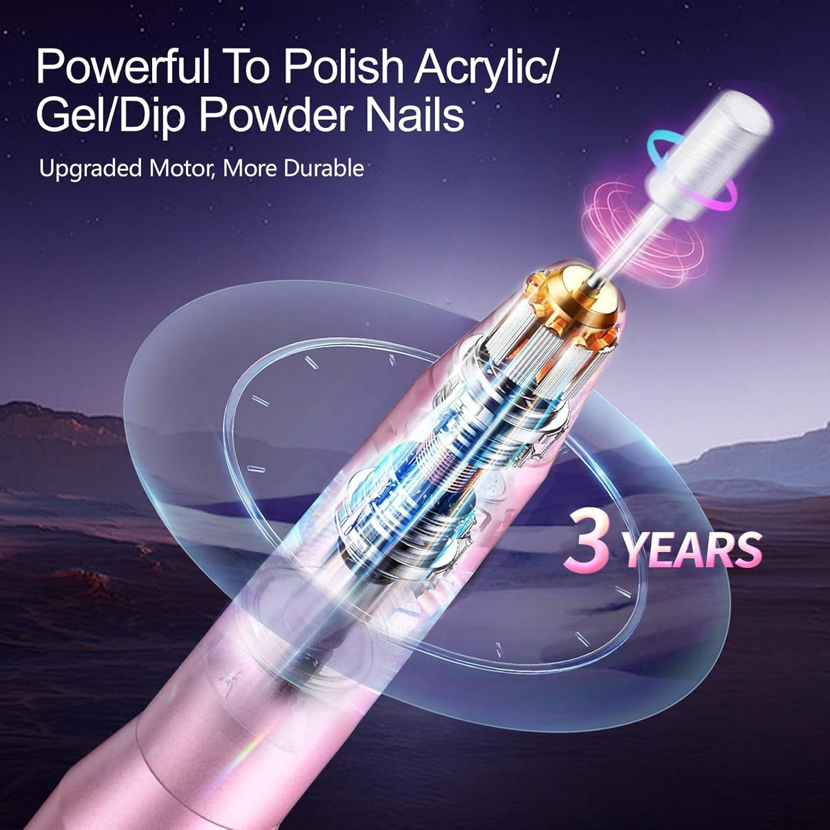 NBHS Electric Nail Drill – Portable USB Nail File Kit with Drill Bits