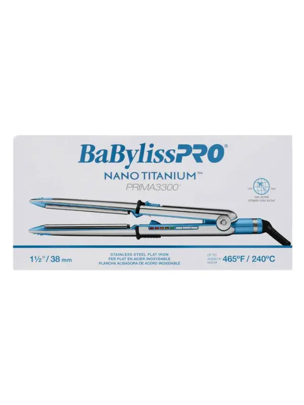 BaBylissPRO Nano Titanium Prima3300 1 1/2" Steel Styling Iron #BNT3300TUC