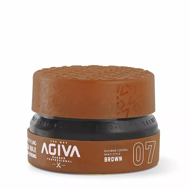 3x Agiva Styling Hair Wax 07 Pomade 155ml - Brown