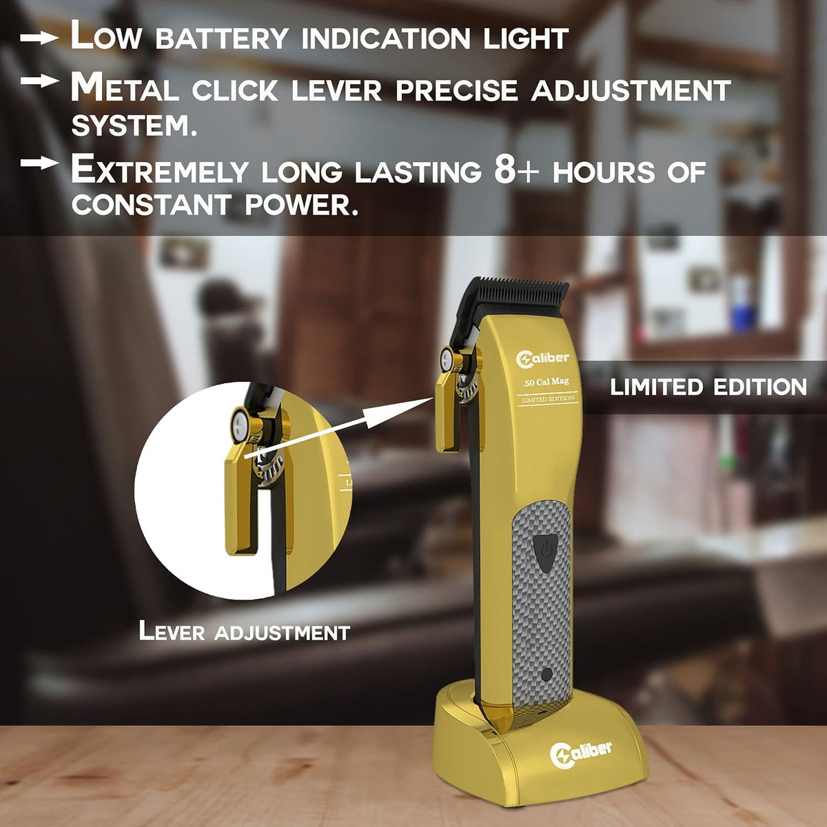 Caliber .50 Cal Cordless Clipper - Gold
