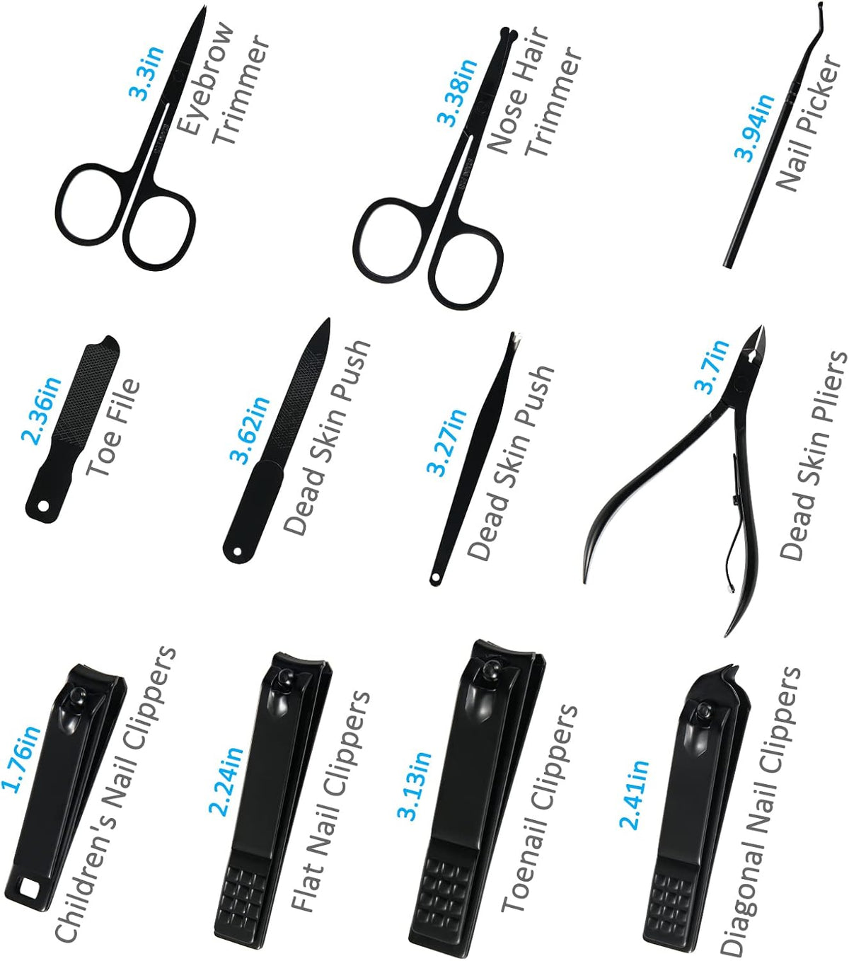 NBHS 26-Piece Manicure Set – Stainless Steel Grooming Kit, Men’s Gift Set