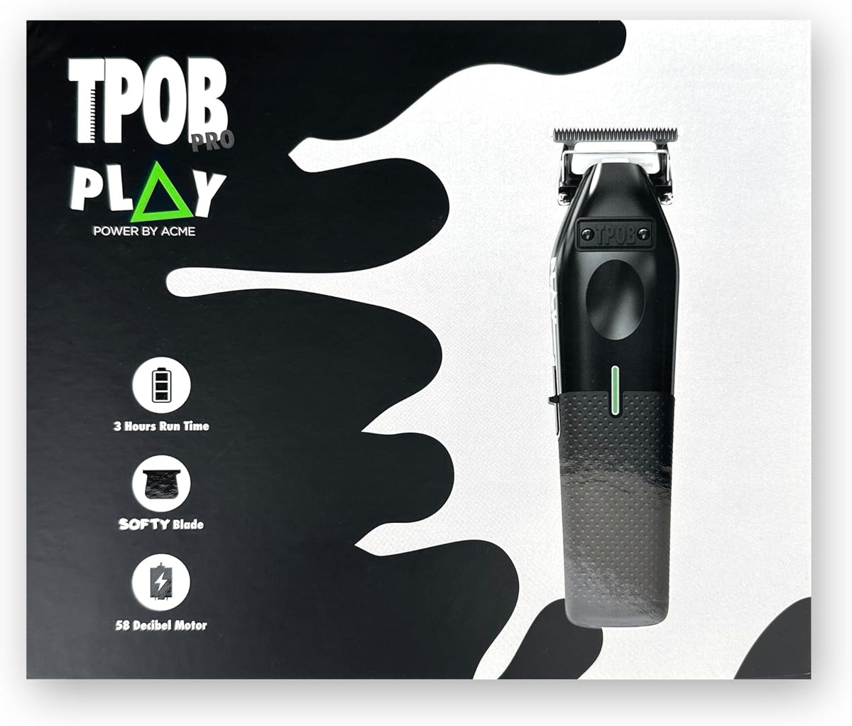 TPOB Play Hair Trimmer – 7000 RPM Quiet Motor with Softy Wide Blade NBHS