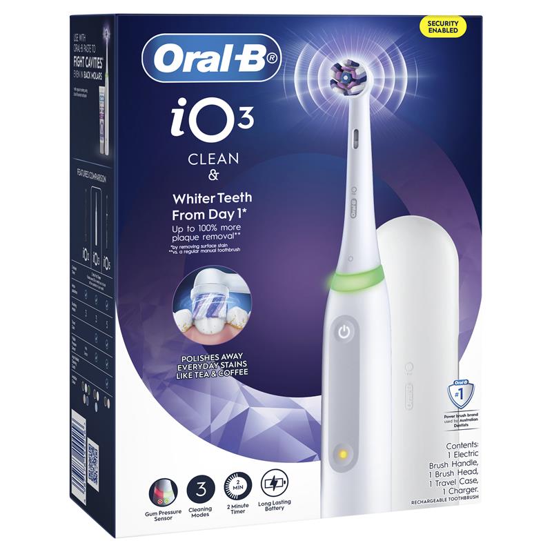 Oral-B iO 3 Series Electric Toothbrush Clean and Whiten White