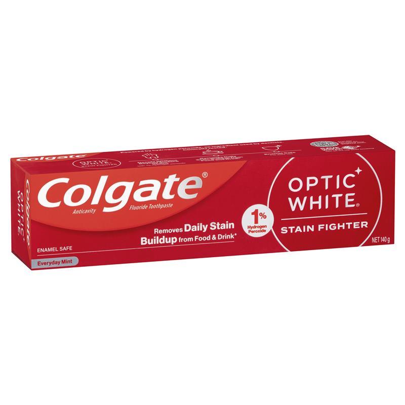 Colgate Optic White Stain Fighter Whitening Toothpaste Sparkling White 140g