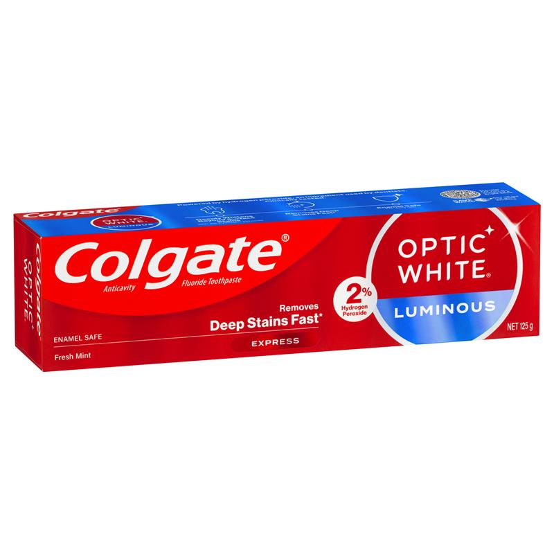 Colgate Optic White Luminous Express Whitening Toothpaste 125g
