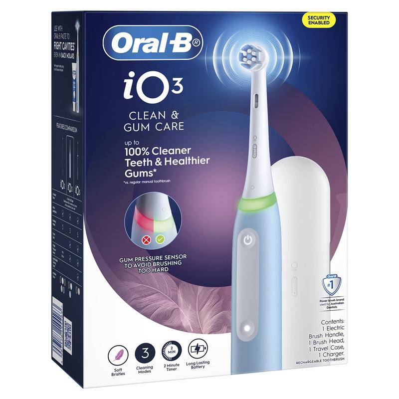 Oral-B iO 3 Series Electric Toothbrush Clean and Gum Protect Ice Blue