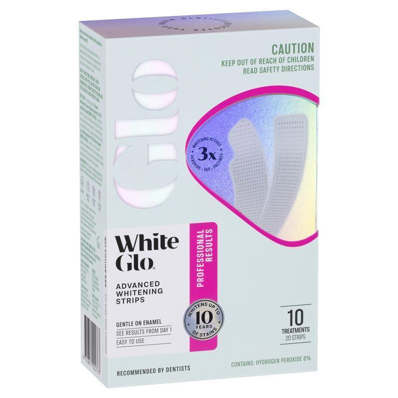 White Glo Advanced Whitening Strips 20 Pack