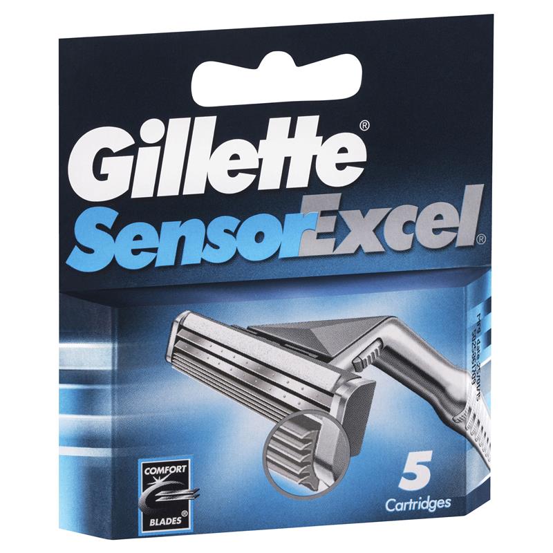 Gillette Sensor Excel Razor Blade Refills 5 Pack