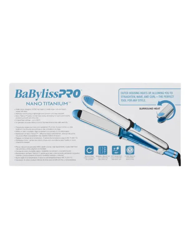 BaBylissPRO Nano Titanium Prima3300 1 1/2" Steel Styling Iron #BNT3300TUC