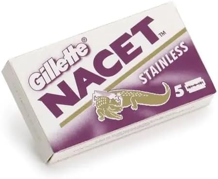 100 Gillette Nacet Stainless Double Edge Razor Blades