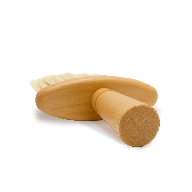 Wooden Handle Bamboo Brush – Natural Wool Bristles for Deep Cleaning