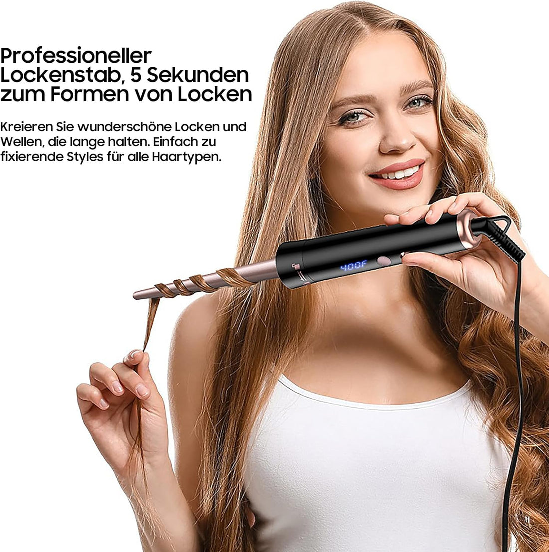 NBHS 5-in-1 Curling Iron Set – Ceramic Barrels & Adjustable Temperature