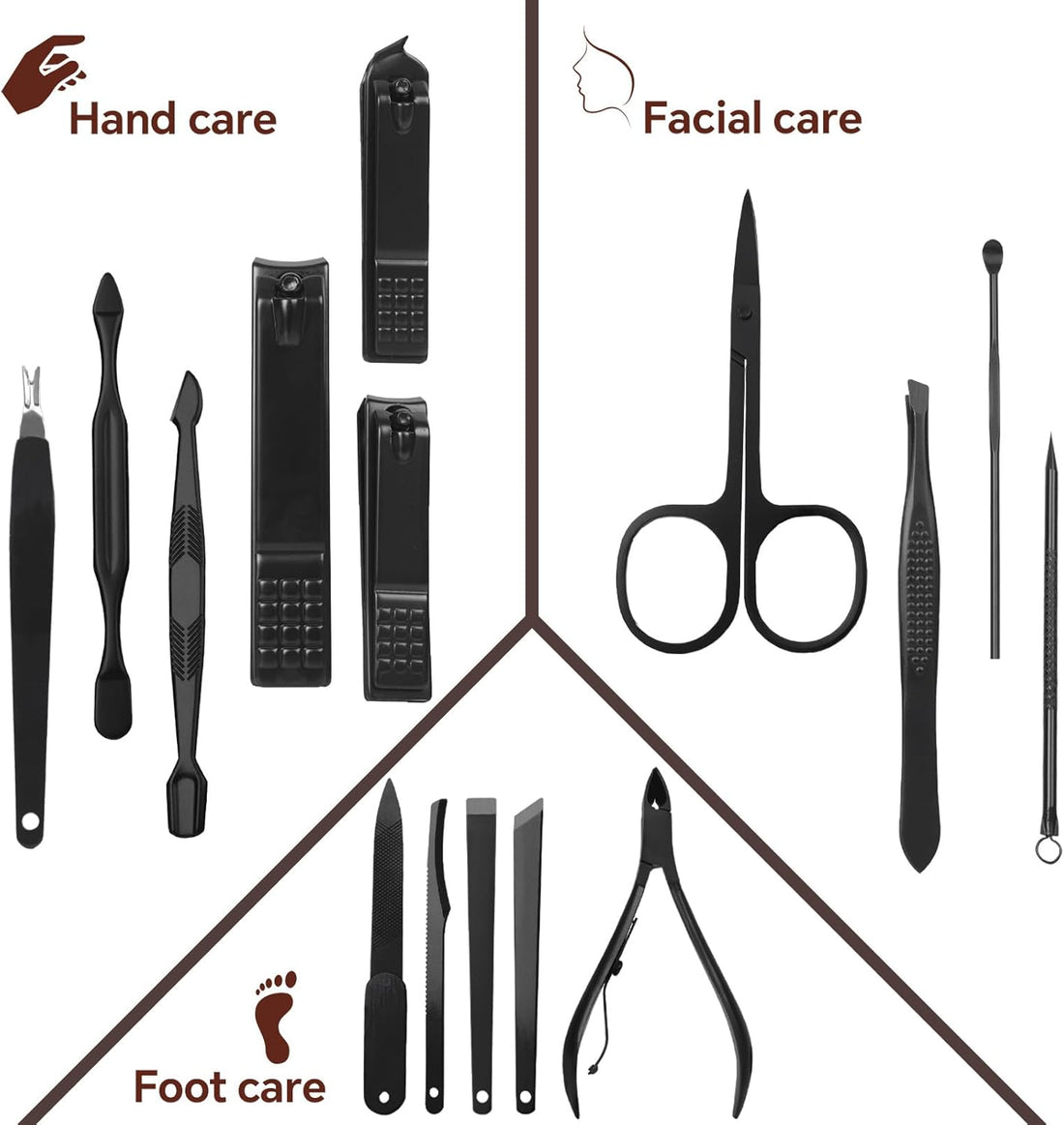 NBHS 16-in-1 Manicure Set – Stainless Steel Nail Clippers & Grooming Kit
