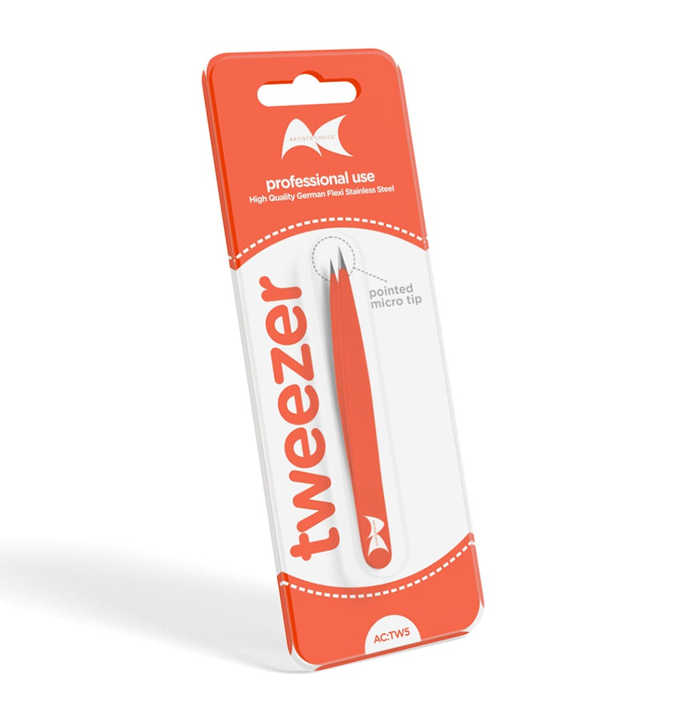 Artists Choice Tweezer No. 5 Pointed Micro Tip Orange