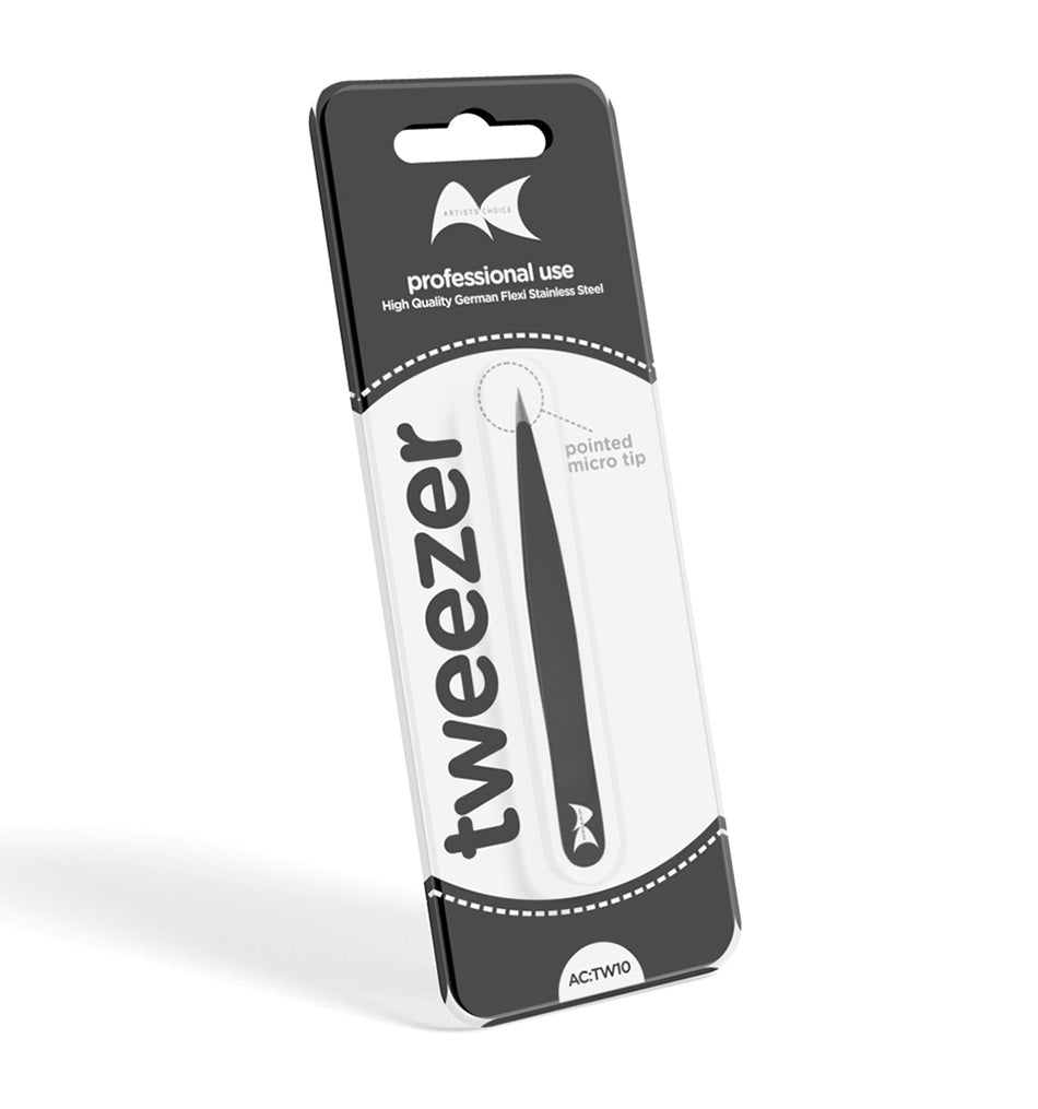 Artists Choice Tweezer No. 10 Pointed Micro Tip Black