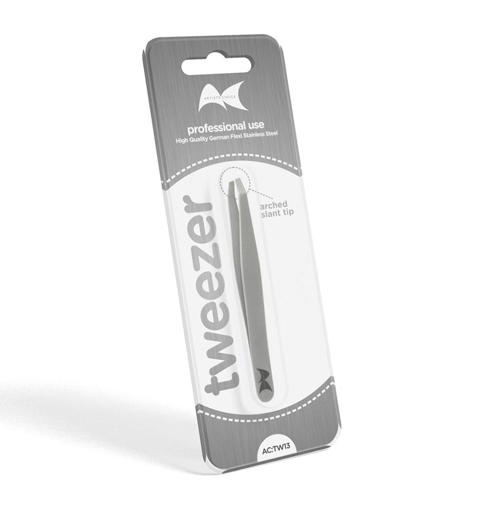 Artists Choice Tweezer No. 13 Arched Slant Tip Grey