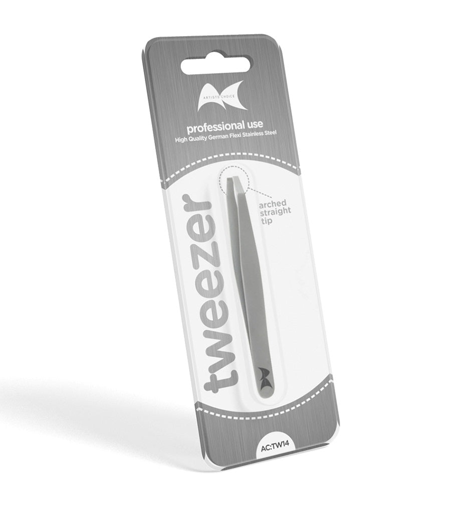 Artists Choice Tweezer No. 14 Arched Straight Tip Grey
