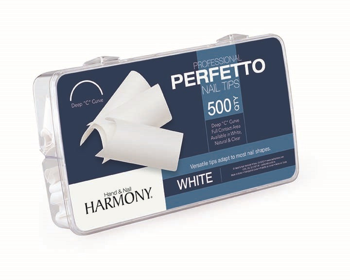 Harmony Perfetto Nail Tips White 500 Pack Assorted