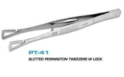 Artists Choice Slotted Pennington Tweezers with Lock